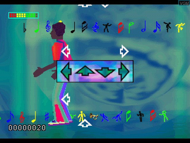 In-game screen of the game Rhythm Beat on Sony Playstation