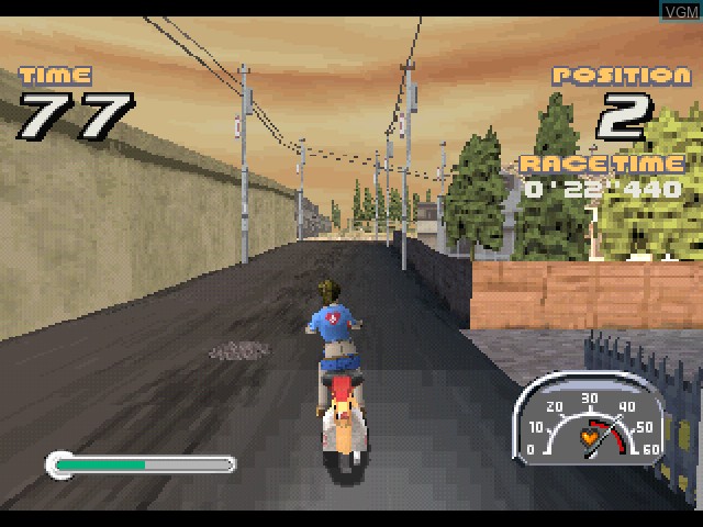In-game screen of the game Street Scooters on Sony Playstation