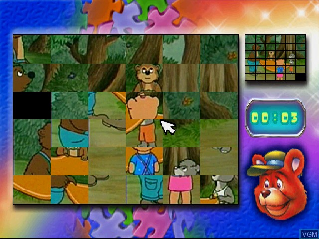 In-game screen of the game Winky the Little Bear on Sony Playstation