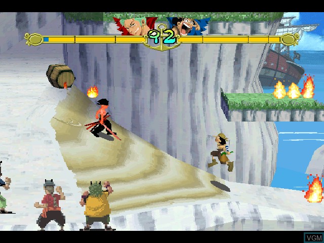 In-game screen of the game One Piece Grand Battle! on Sony Playstation
