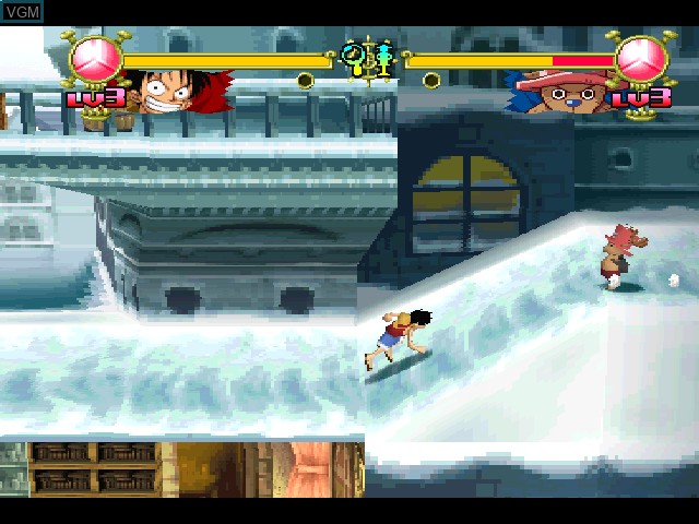 In-game screen of the game One Piece Grand Battle! 2 on Sony Playstation