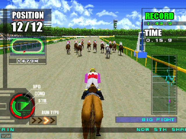 In-game screen of the game Gallop Racer 2 - One and Only Road to Victory on Sony Playstation