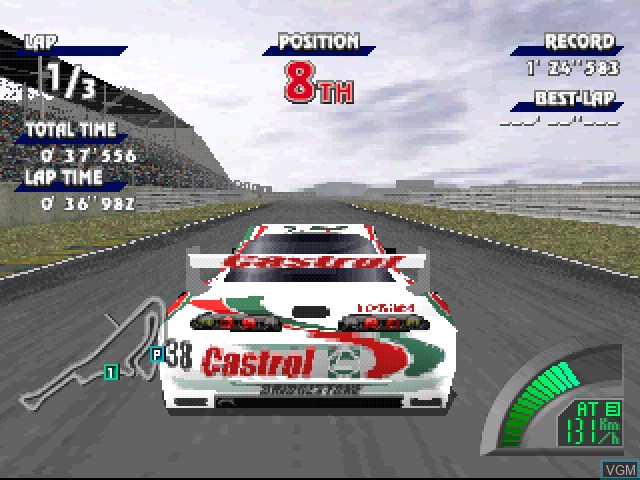 In-game screen of the game JGTC - All-Japan Grand Touring Car Championship on Sony Playstation