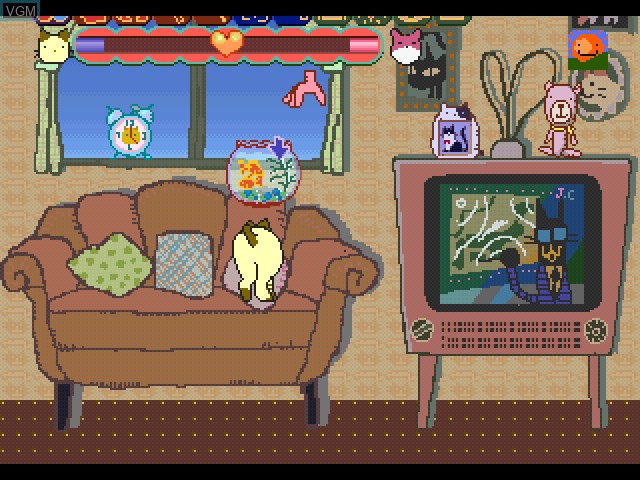 In-game screen of the game Jingle Cats - Love Para Daisakusen no Maki on Sony Playstation