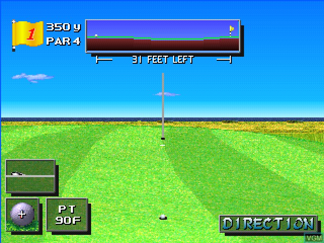 In-game screen of the game Open Golf, The - History of Turnberry on Sony Playstation