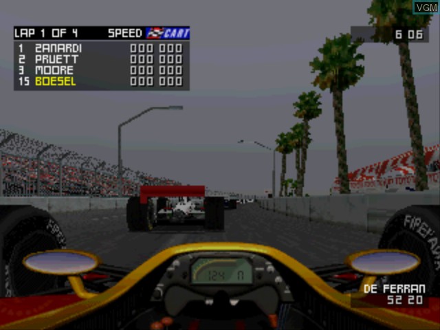 In-game screen of the game CART World Series on Sony Playstation