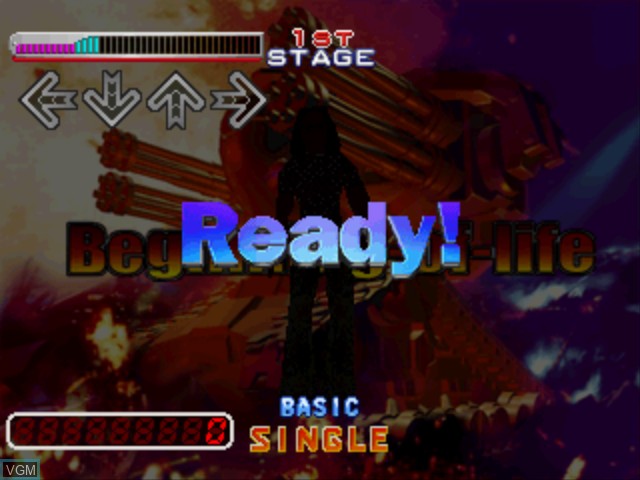 In-game screen of the game Dance Dance Revolution 2nd Remix Append - Club Version Vol. 1 on Sony Playstation
