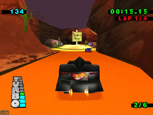 In-game screen of the game Hot Wheels Turbo Racing on Sony Playstation