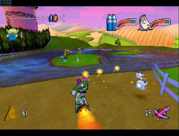 In-game screen of the game Buzz Lightyear of Star Command on Sony Playstation