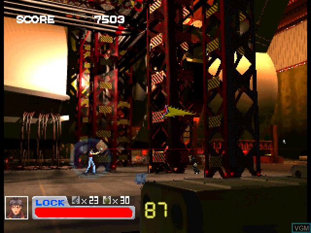 In-game screen of the game Crisis City on Sony Playstation
