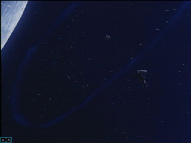 In-game screen of the game Kidou Senshi Gundam - Gihren no Yabou - Zeon no Keifu - Kimitsu Eizou Disc Tokubetsu Hen on Sony Playstation