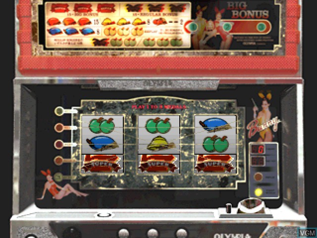 In-game screen of the game Jissen Pachi-Slot Hisshouhou! 5 on Sony Playstation