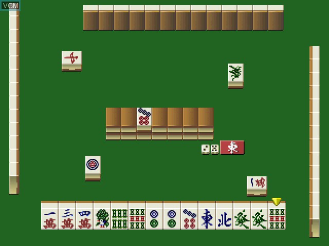 In-game screen of the game Mahjong Gokuu Tenjiku 99 on Sony Playstation