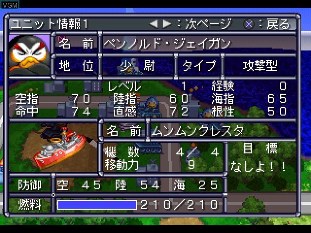 In-game screen of the game Paro Wars on Sony Playstation