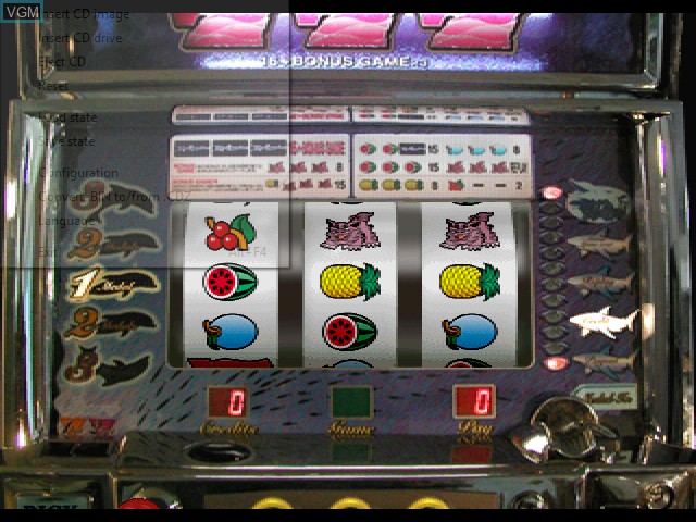 In-game screen of the game Slotter Mania 6 - Bakuretsu Sairai! Wadatsumi on Sony Playstation