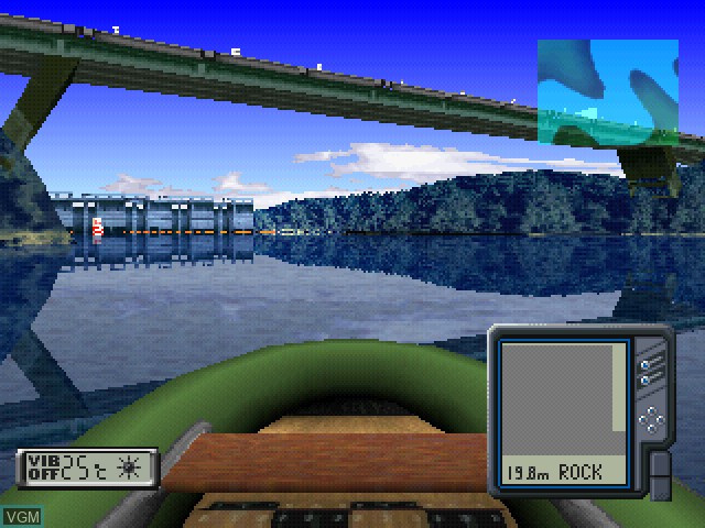 In-game screen of the game Super Bass Fishing on Sony Playstation