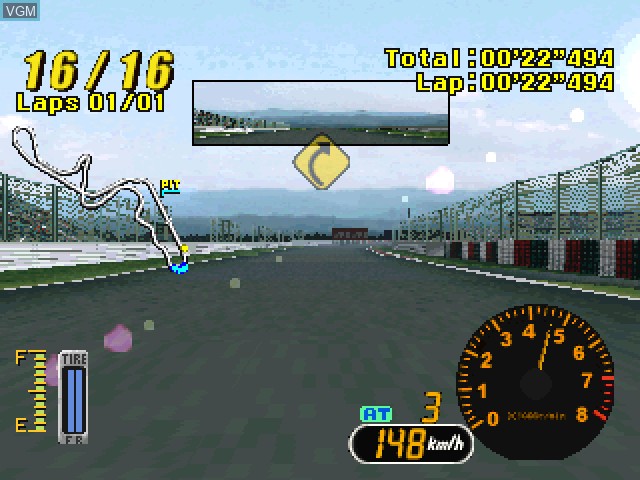 In-game screen of the game Toyota Netz Racing on Sony Playstation