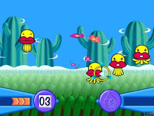 In-game screen of the game Tsun Tsun Kumi 3 - Kanjivader on Sony Playstation