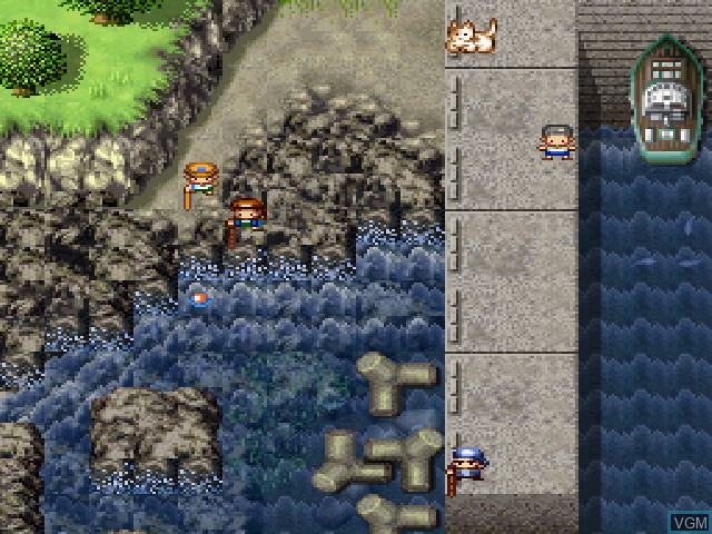 In-game screen of the game Umi no Nushi Tsuri - Takarajima ni Mukatte on Sony Playstation