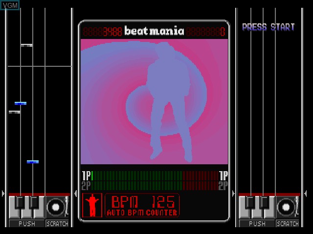 In-game screen of the game BeatMania 3rd Mix Mini on Sony Playstation
