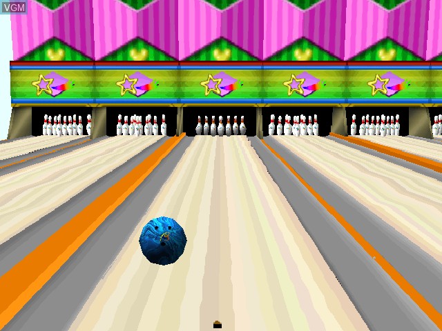 In-game screen of the game Star Bowling DX, The on Sony Playstation