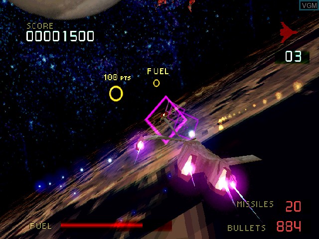 In-game screen of the game Space Rider on Sony Playstation
