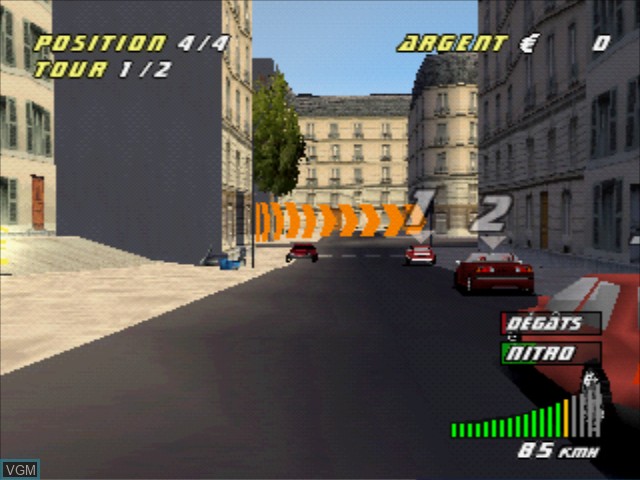 In-game screen of the game Paris-Marseille Racing II on Sony Playstation