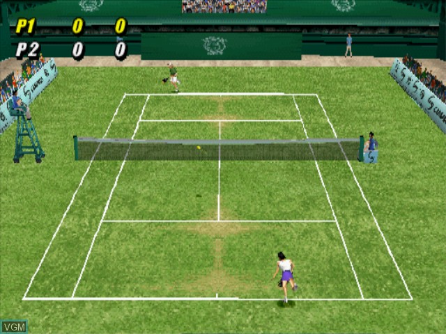 In-game screen of the game Roland Garros French Open 2001 on Sony Playstation