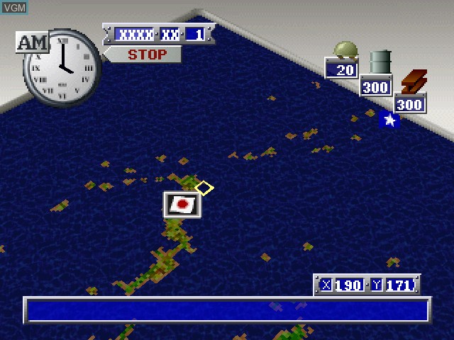 In-game screen of the game Tora! Tora! Tora! on Sony Playstation