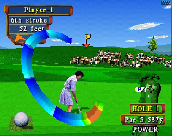 In-game screen of the game Junclassic C.C. & Rope Club on Sony Playstation