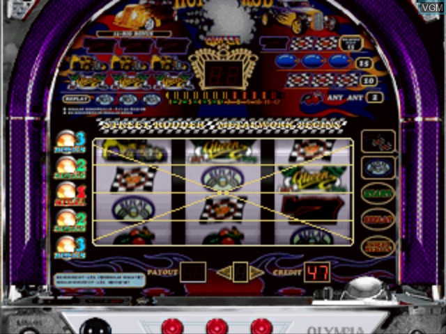 In-game screen of the game Pachi-Slot Teiou W - Arabesque R / Hot Rod Queen on Sony Playstation