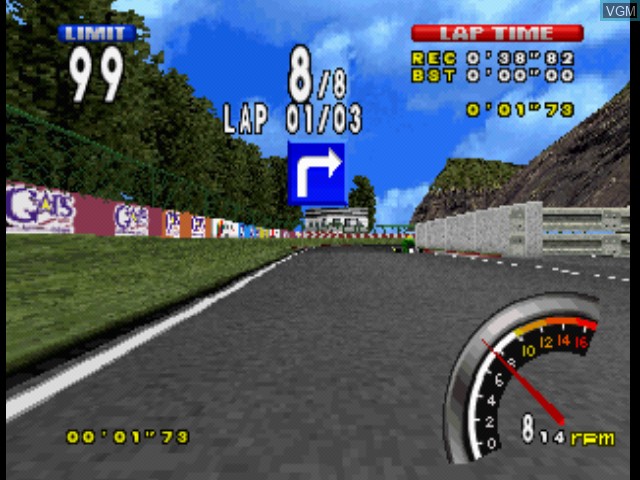 In-game screen of the game Ayrton Senna Kart Duel Special on Sony Playstation