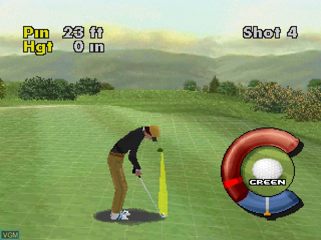 In-game screen of the game Actua Golf on Sony Playstation