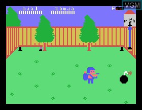 In-game screen of the game Bombman on Tomy Pyuuta / Tutor