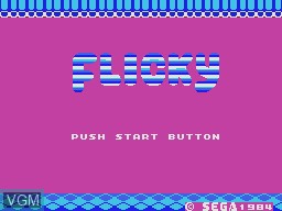 Title screen of the game Flicky on Sega SG-1000