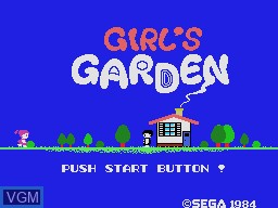 Title screen of the game Girl's Garden on Sega SG-1000