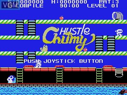 Title screen of the game Hustle Chumy on Sega SG-1000