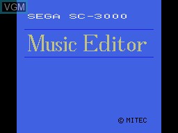 Title screen of the game Music Editor on Sega SG-1000