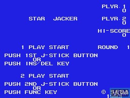 Title screen of the game Star Jacker on Sega SG-1000