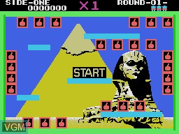 Menu screen of the game Bomb Jack on Sega SG-1000