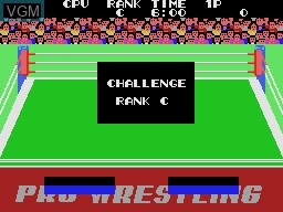 Menu screen of the game Champion Pro Wrestling on Sega SG-1000