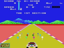 Menu screen of the game Safari Race on Sega SG-1000