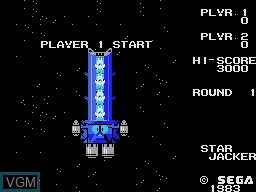 Menu screen of the game Star Jacker on Sega SG-1000
