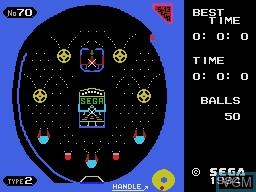 In-game screen of the game Pachinko II on Sega SG-1000