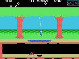 In-game screen of the game Pitfall II on Sega SG-1000