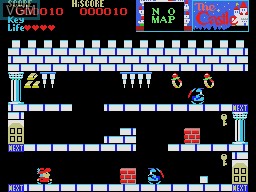 In-game screen of the game Castle, The on Sega SG-1000