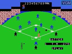 In-game screen of the game Champion Baseball on Sega SG-1000