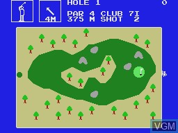 In-game screen of the game Champion Golf on Sega SG-1000