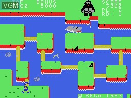 In-game screen of the game Congo Bongo on Sega SG-1000