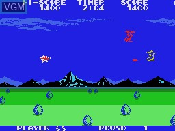 In-game screen of the game Orguss on Sega SG-1000